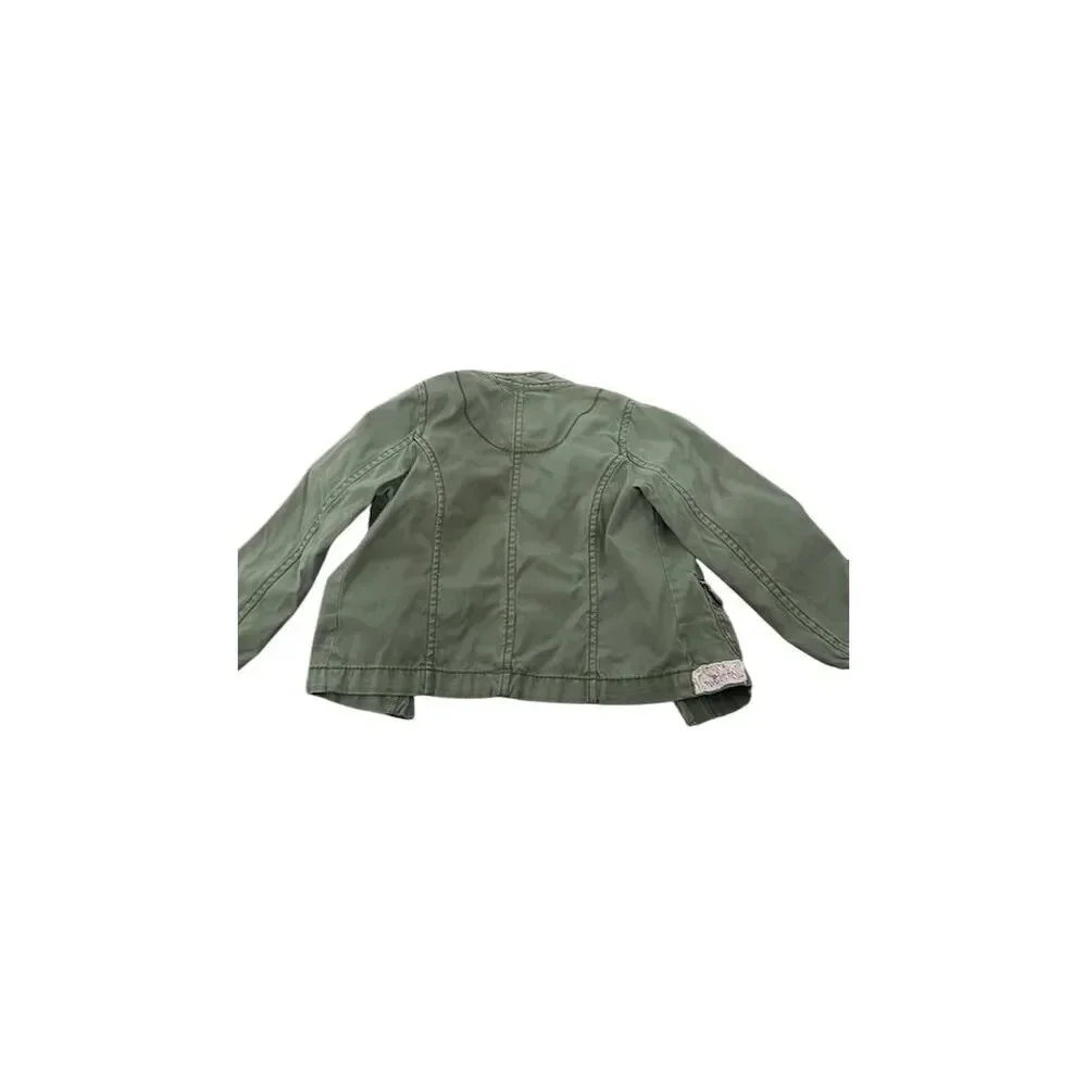 Gap Toddler Girls' Military Style Jacket Green Size 2T Casual Fall Wear